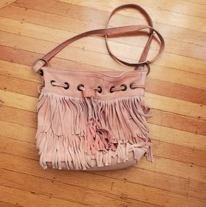 Suede crossbody bag